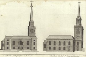 Church of St John, Southwark og Church of St Mary, Rotherhithe av English School