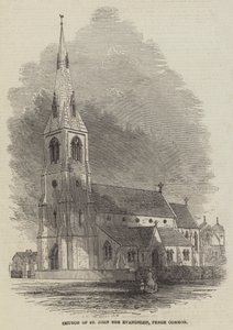 Johannes evangelistens kirke, Penge Common (gravering) av English School