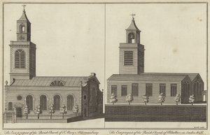 Church of St Mary, Aldermanbury og Church of Allhallows på London Wall, London
