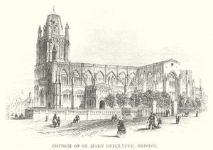 St. Mary Redclyffe-kirken, Bristol (gravering) av English School