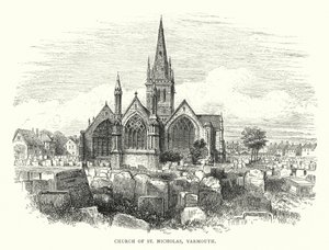 St. Nicholas kirke, Yarmouth (gravering) av English School