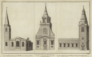 Churches of St Swithin, Cannon Street, St Edmund the King, Lombard Street og St Nicholas Cole Abbey, Old Fish Street