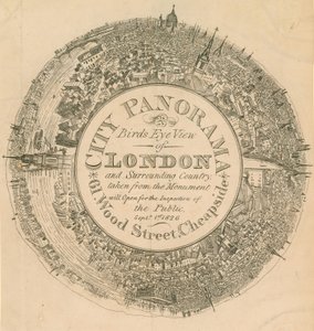 City Panorama, et fugleperspektiv over London og det omkringliggende landet tatt fra monumentet av English School