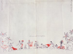 Civilization of Fiji, 1879 (trykk på bomull) av English School