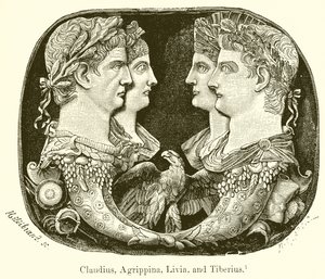 Claudius, Agrippina, Livia og Tiberius av English School