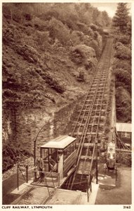 Cliff Railway, Lynmouth (s/h-bilde) av English School