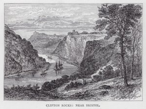 Clifton Rocks, nær Bristol (gravering) av English School