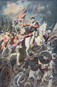 Clive at Plassey (farge litho) av English School