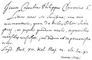 Philip Cluverius von English School