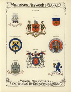 Våpenskjold fra britiske byer (chromolitho) av English School