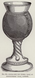 Cocoa-nut Cup (ca. 1500) i Ironmongers' Hall, London (gravering) av English School