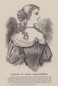 Dronning Marie-Thereses frisyre (gravering) av English School