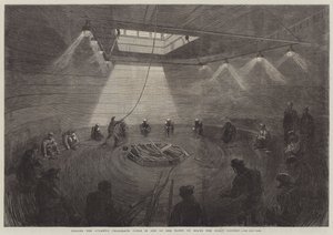 Vikle Atlantic Telegraph Cable i en av tankene om bord på Great Eastern av English School