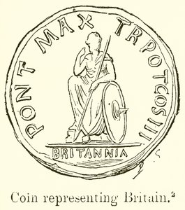 Mynt som representerer Storbritannia av English School