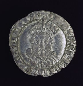 Mynt som bærer hodet til Henry VIII (sølv)