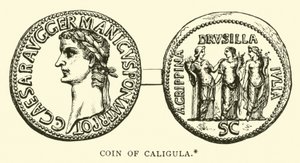 Mynt av Caligula av English School