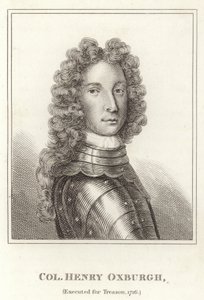 Oberst Henry Oxburgh, henrettet for forræderi, 1716 av English School