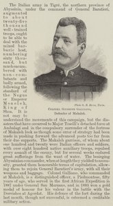 Oberst Giuseppe Galliano, forsvarer av Makaleh (gravering) av English School