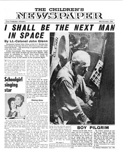 Oberst John Glenn, forsiden av 