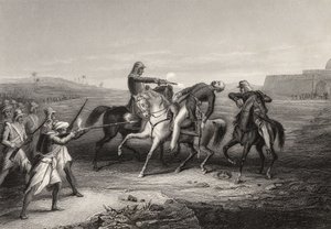Oberst John Platt drept av mytteristene ved Mhow, 1. juli 1857, fra 