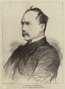 Oberst R Phayre, CB (gravering) av English School