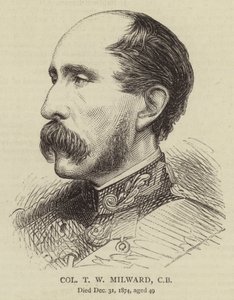 Oberst TW Milward, CB (gravering) av English School