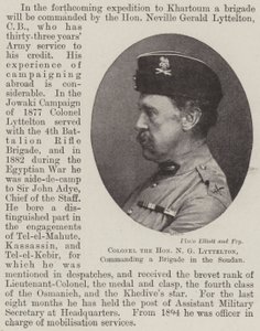 Oberst den ærede NG Lyttelton, kommanderte en brigade i Soudan (gravering) av English School
