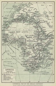 Kommersielt kart over det afrikanske kontinentet (lito) av English School