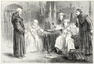 Konferanse mellom Thorpe og Arundel, illustrasjon fra The History of Protestantism av James Aitken Wylie (1808-1890), pub. 1878 av English School