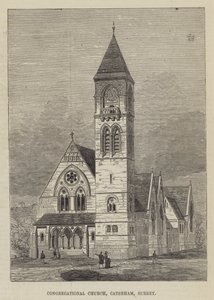 Congregational Church, Caterham, Surrey (gravering) av English School
