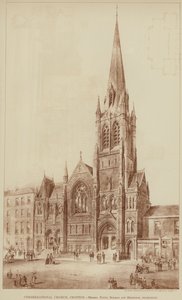 Menighetskirken i Croydon (gravering) av English School
