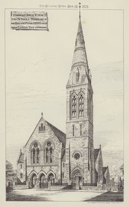 Congregational Church and Schools, Woodford (gravering) av English School