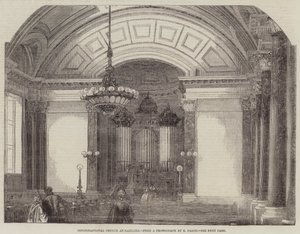 Congregational Church at Saltaire (gravering) av English School
