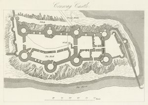 Conway Castle (gravering) av English School
