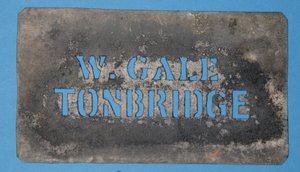 Kobbersjablon av W. Gale, Tonbridge (kobber) av English School