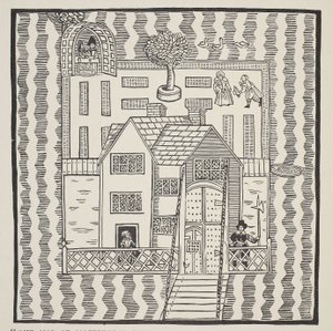 Kopi av kartet over Mockbeggar Hall, med hans situasjon i det romslige landet kalt hvor som helst, ca. 1633, fra Ballad of Roxborough
