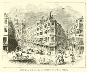 Cornhill og Lombard Street i Annes regjerer av English School