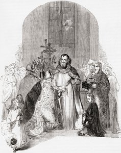 Kroningen av Henrik IV, fra Old England: A Pictorial Museum, publisert 1847 av English School