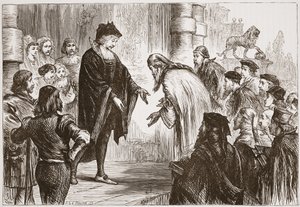 Cosmo I mottar vennene og klientene hans, illustrasjon fra The History of Protestantism av James Aitken Wylie (1808-1890), pub. 1878 av English School