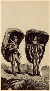 Kostymer fra Wales: Salmon Fishermen (litho) av English School