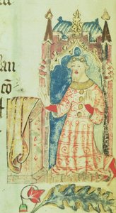 Cott Nero D VII f.7 Portrett av John of Gaunt, hertugen av Lancaster, fra Benefactors Book of St. Alban