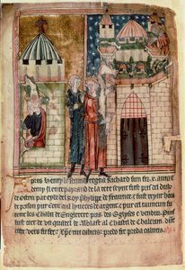 Cott Vitt A XIII f.5 To scener fra livet til Richard I, fra 