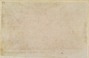 Bomull Augustus II 106 Magna Carta av English School
