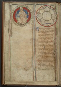Bomull MS Claudius D VI, f.5v f. 5v: Beskrivelse av de syv kongedømmene i det angelsaksiske heptarkiet, ca. 1255-59 (vellum) av English School