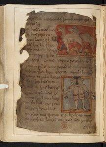 Cotton MS Vitellius A XV f.101v, Beowulf, fra 