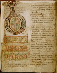 Cotton Tiberius C. II, f.5v Initial 
