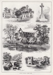 Country Sketches, Bolton Abbey (gravering) av English School