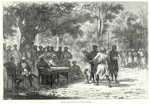 Domstol i jungelen (gravering) av English School