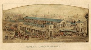 Covent Garden Market, London (wc på papir) av English School