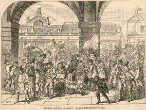 Covent Garden Market, London: tidlig frokostbod av English School